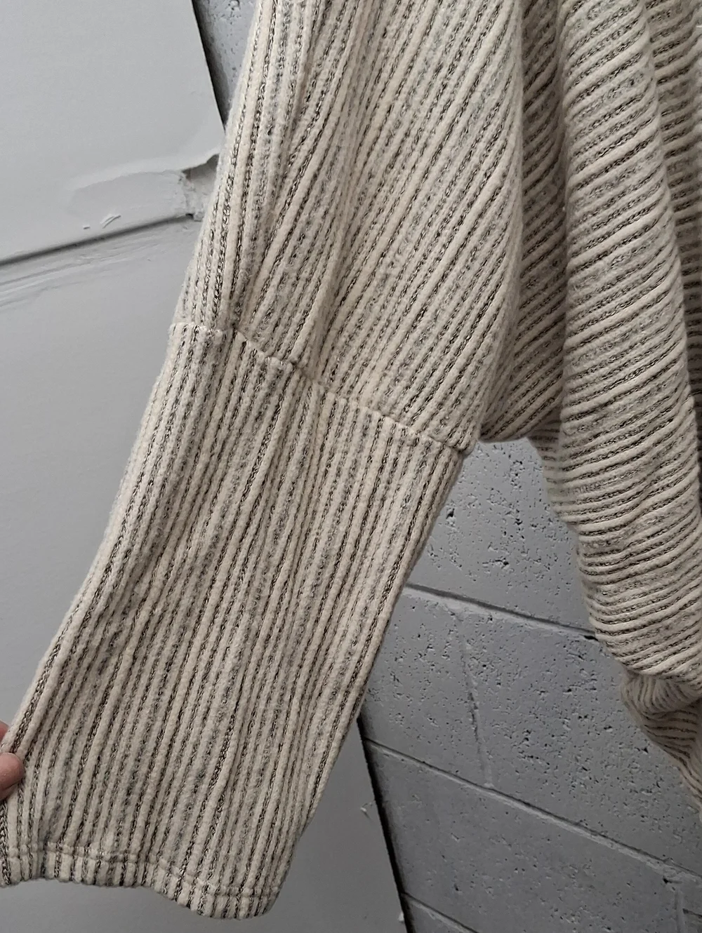 NWOT Womens Plus Size No. 11 Beige Striped Knit Sweater